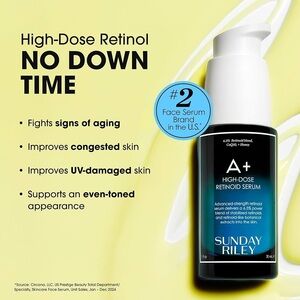 Sunday Riley A+ High-Dose Retinoid Serum 30ml Like New Tried once
